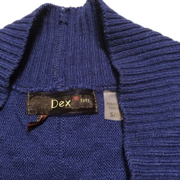 Dex Dolman Blue Open Cardigan Sweater Women's S Small - Picture 2 of 10